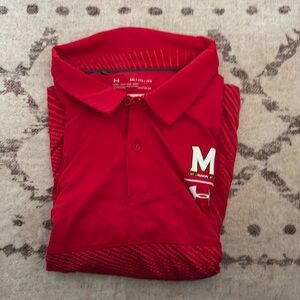 Red Maryland short sleeve polo shirt. 3xl